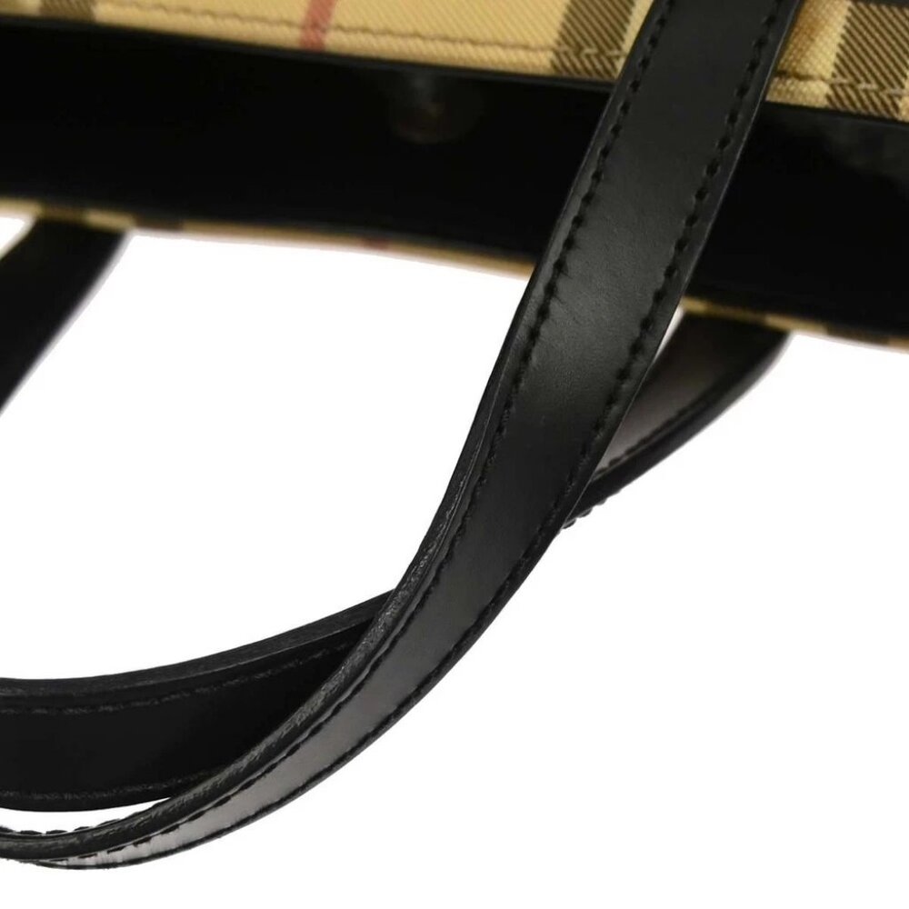 Burberry Beige Black Burberry Check Tote Bag 117213 - Picture 7 of 11